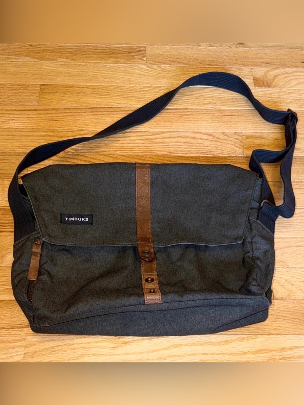 Timbuk2 Messenger Laptop Bag Black Brown | Crossbody Work Commuter Tech Bag